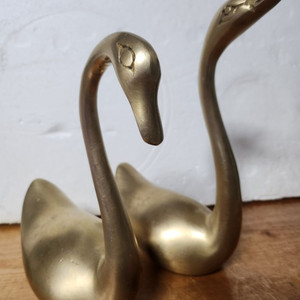 동재품 오리 2마리 브론즈 이미지