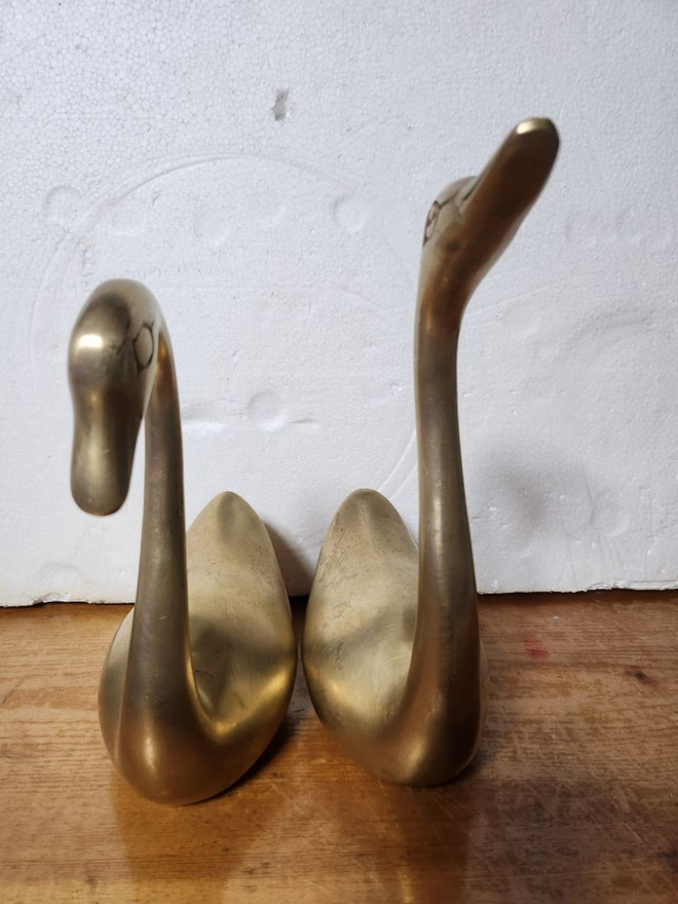 동재품 오리 2마리 브론즈 이미지