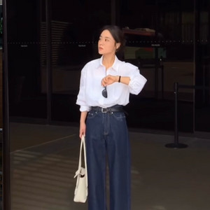 프레쉬라벨 코이 데님 딥블루xs 숏길이 택포