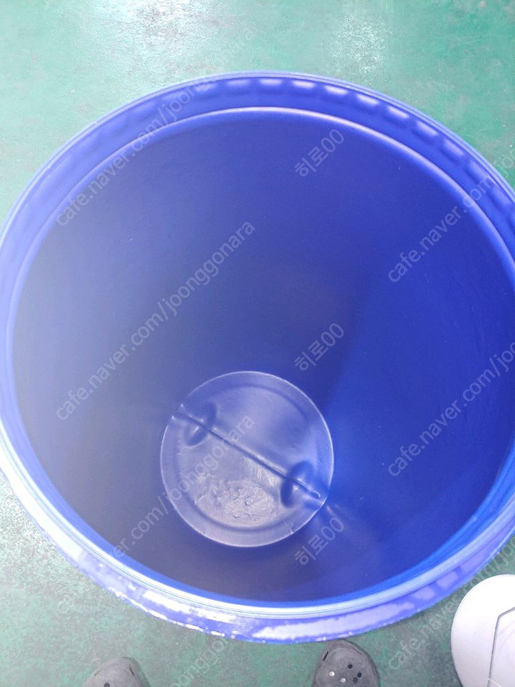 오픈드럼 120L PE용기 PE드럼 플라스틱 통 플라스틱 드럼통 포천 선단동 직거래 이미지