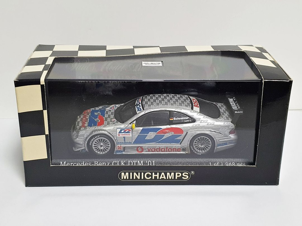 1:43 1/43 미니챔프 메르세데스 벤츠 CLK DTM 2001 챔피언 - 레이스카 다이캐스트 모델 이미지