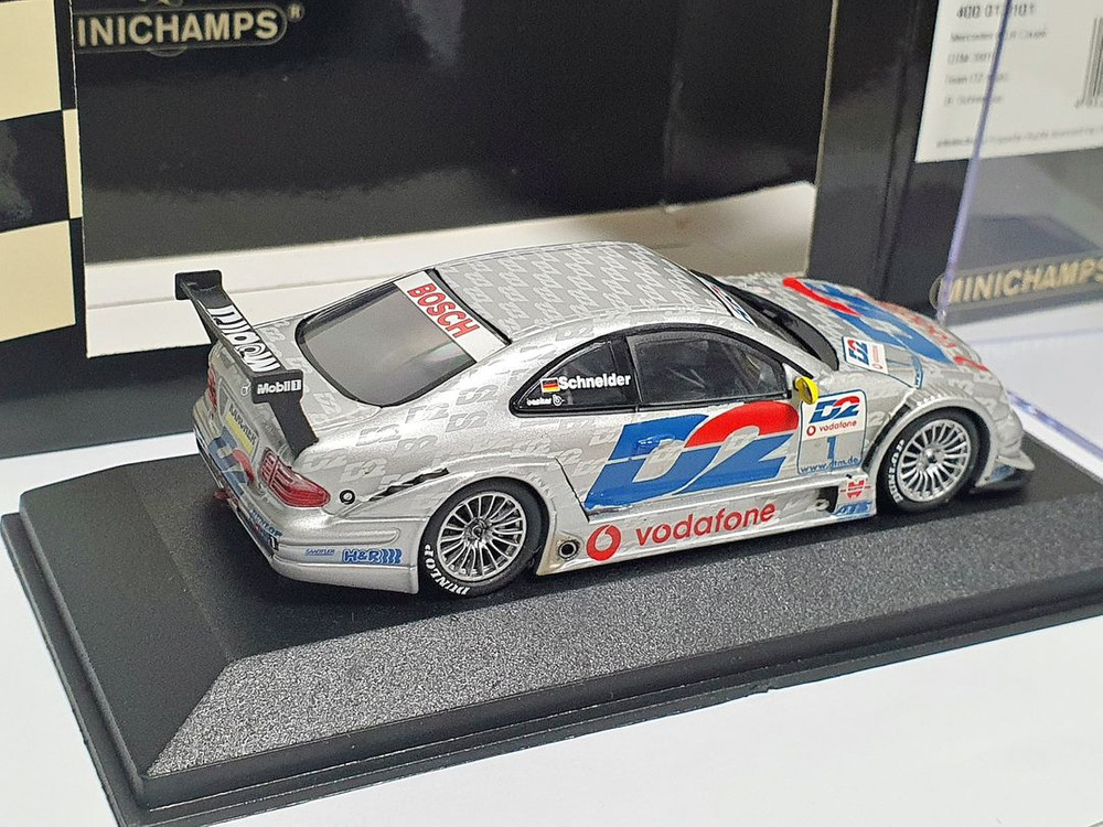 1:43 1/43 미니챔프 메르세데스 벤츠 CLK DTM 2001 챔피언 - 레이스카 다이캐스트 모델 이미지