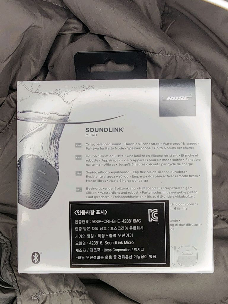 (미개봉) 보스(BOSE) 사운드링크 마이크로 블루투스 스피커 (블랙)--2