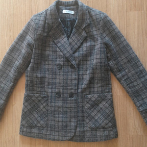 겨울용 안감누빔 체크무늬 여성용 자켓