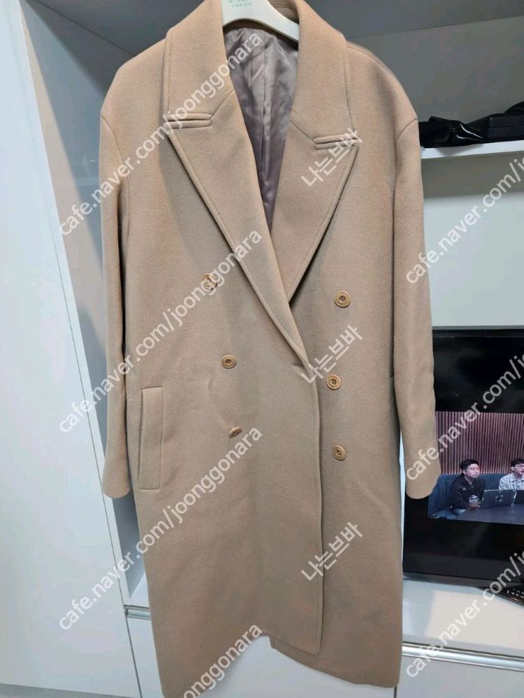 쿠어 coor MTR 오버핏 더블 롱 코트 L (모카) 이미지