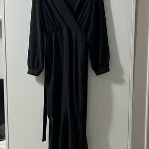 하객룩 머메이드 브이넥 롱원피스