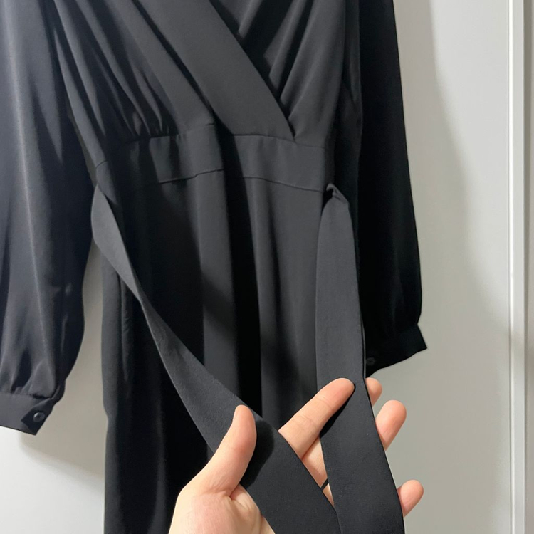 하객룩 머메이드 브이넥 롱원피스--4