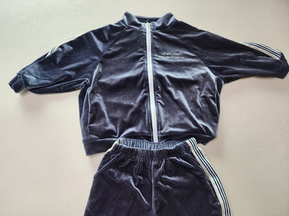 아기옷 유아옷 멜론스위치 3호 벨로아 트레이닝복세트 집업 바지 90정도 돌아기--1