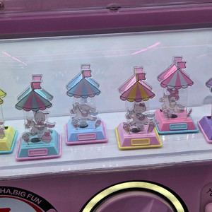 [미개봉] 산리오 태양열 회전목마, 가챠 뽑기기계 피규어(마이멜로디) 이미지