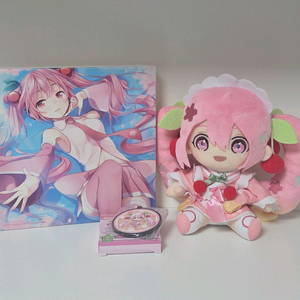 일괄)하츠네미쿠 사쿠라미쿠 인형 캔버스 러버참 이미지