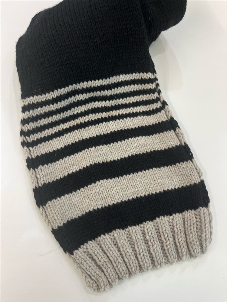 핸드메이드 손뜨개 스트라이프 머플러 니트 목도리(무료배송) 이미지