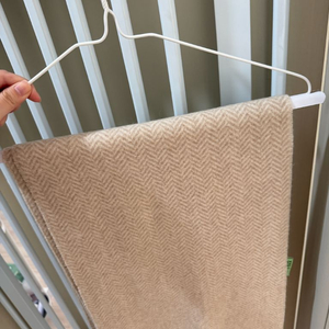 SYSTEM 캐시미어 머플러 베이지 헤링본