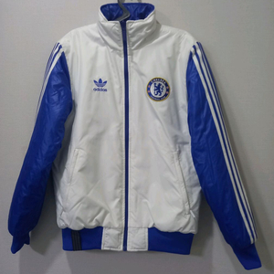 아디다스 첼시FC 리버시블 화이트 블루 양면패딩 90/S