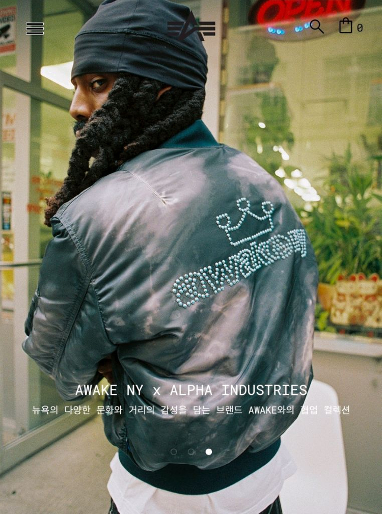 XL)알파인더스트리 x 어웨이크나이트 MA-1 자켓 이미지