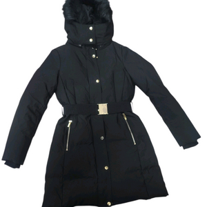 자라 블랙 퍼 롱패딩 S