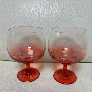 [미사용][정품]스타벅스 피치 선셋글라스 355ml 2p 이미지