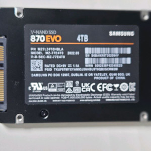 삼성전자 870 EVO 4t sata ssd