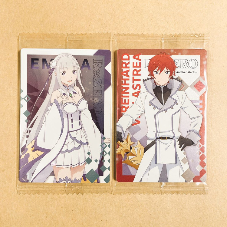 리제로 웨하스카드3,4,5탄 스바루,에밀리아,렘,람,베아트리스,에키드나,오토,라인하르트 이미지