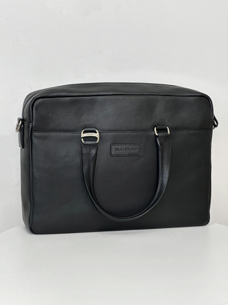 페라가모 블랙 브리프케이스 서류가방 토트 숄더백 3TFEB03208--6