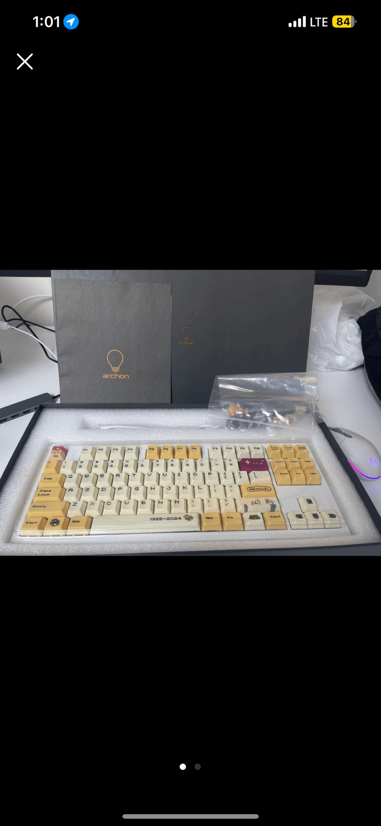 아콘 fx2 적축 풀알루미늄 키보드 (풀박스) 이미지