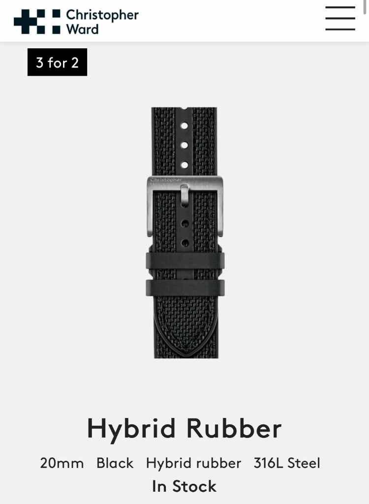 크리스토퍼와드 캔버스, 하이브리드 러버 스트랩 구매합니다~--1