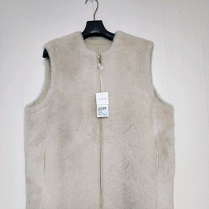 (새상품) 한섬 클럽 모나코 CLUB MONACO 천연 양가죽 모피 무스탕 베스트 조끼 55 66