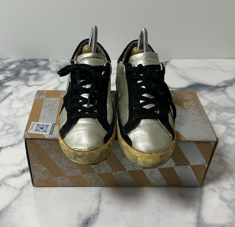 [36] 골든구스 슈퍼스타 실버 스니커즈--2