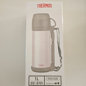써모스 스트롱 컵 타입 보온병 1L 등산,분유용(새상품)