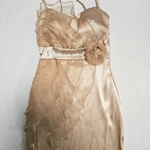 파티룩 골드 베이지 드레스