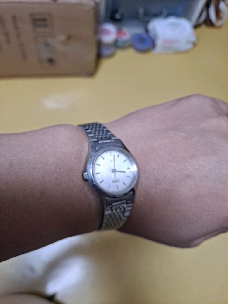 카파(KAPPA) 쿼츠 은색 메탈 시계 여성용--7