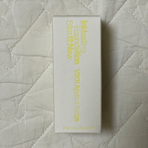 더페이스샵 잉크래스팅 파운데이션 파데 슬림핏 애프리콧 베이지