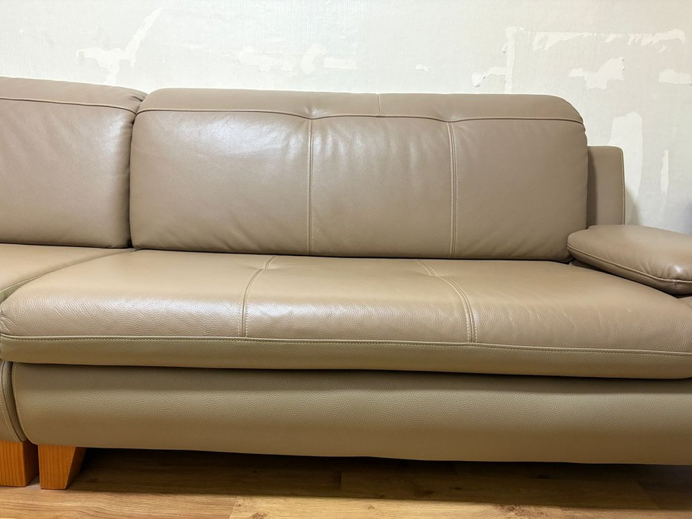 자코모 가죽 4인용 소파--2