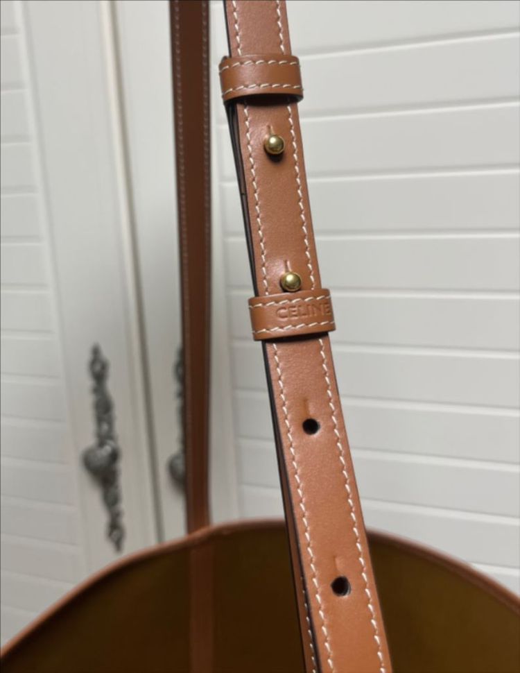 셀린느 소프트 쇼퍼 백 - 트리옹프 캔버스 & 카프스킨--3