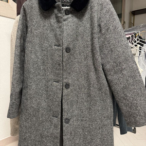 아페쎄 APC 코트 - 그레이 울 혼방 하프코트