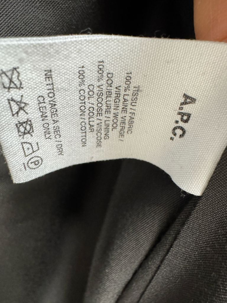 아페쎄 APC 코트 - 그레이 울 혼방 하프코트--3