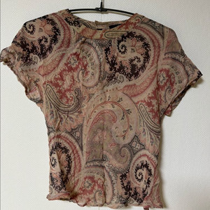 에트로 페이즐리 실크 블라우스 42