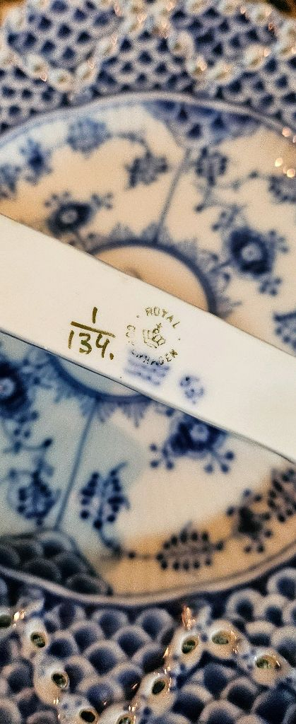 레어템] 올드앤틱 코펜하겐 블루플루티드 134패턴 나이프레스팅 1등급 - 4조 이미지