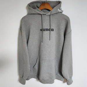 XS 베트멍 그레이 바코드 로고 오버핏 남성 후드티 SS20TR311