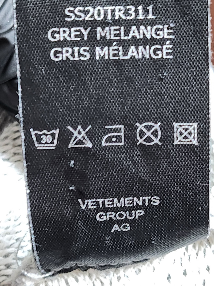 XS 베트멍 그레이 바코드 로고 오버핏 남성 후드티 SS20TR311 이미지