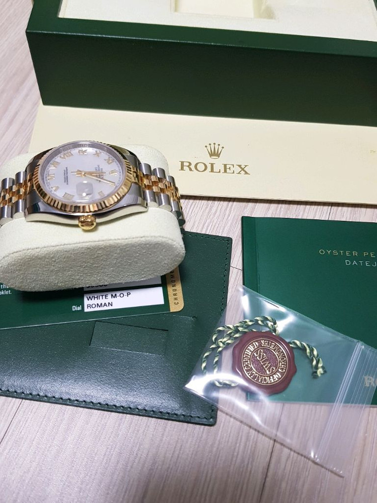 로렉스 116233 MOP 자개판 로만 다이얼 팝니다--5