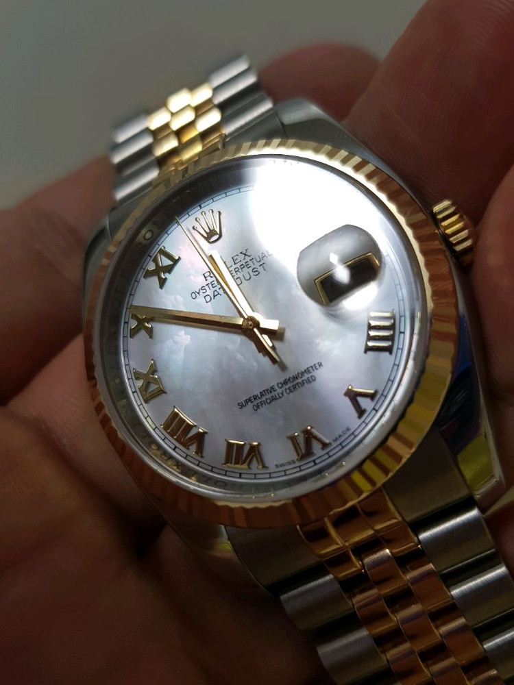 로렉스 116233 MOP 자개판 로만 다이얼 팝니다--6