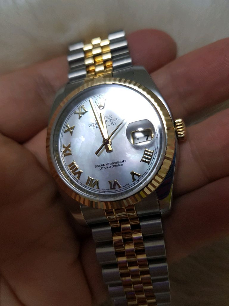 로렉스 116233 MOP 자개판 로만 다이얼 팝니다--7