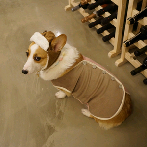 강아지조끼 중형견 겨울 애견옷 웰시코기 강아지옷