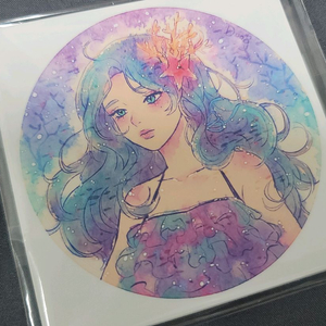 빈티지 소녀 감성 인어공주 다꾸 스티커 도무송 이미지