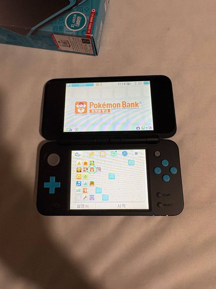닌텐도 2ds xl 블랙 S급(포뱅포함) 판매합니다 이미지