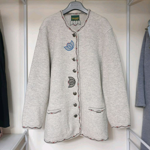 명품 GEIGER 가이거 아플리케 디테일 보일드울 자켓