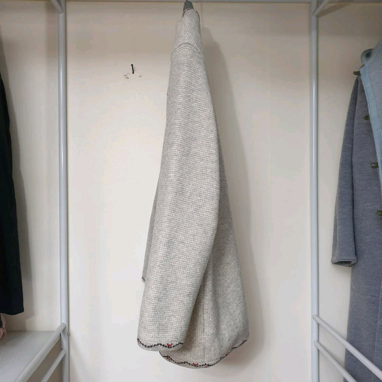 명품 GEIGER 가이거 아플리케 디테일 보일드울 자켓--1