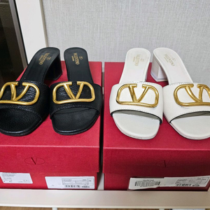 정품) 발렌티노 v로고 시그니처 슬리퍼(아38,블37)