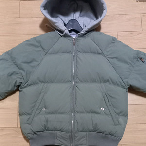 여성 오리털 후드 숏패딩 55사이즈