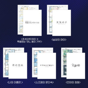 <신카이 마코토 기획전> 그림콘티 포스트카드 5종 1set 미개봉 (너의 이름은,초속5센티미터,스즈메의문단속등등) 이미지